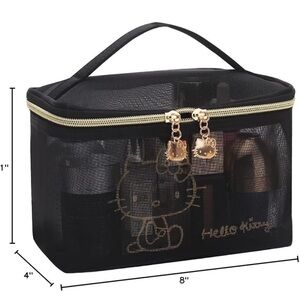 Hello Kitty Cosmetic Bag Mesh Large Capacity Travel Wash Bag Storage Bag